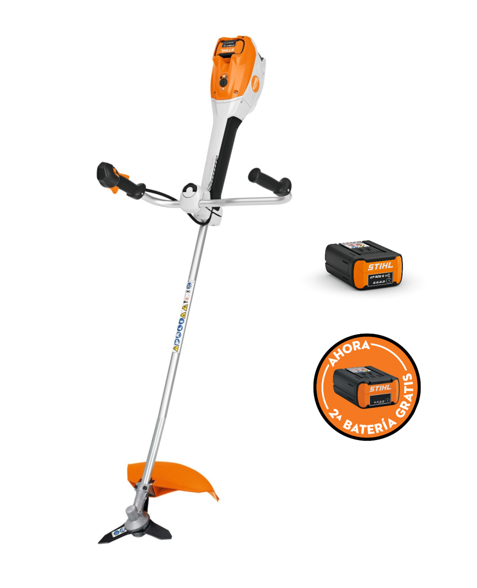 Desbrozadora de batería STIHL FSA 400, BrushCut 300-3 + Arnés Advance Plus + Batería STIHL AP 500 S + Batería GRATIS
