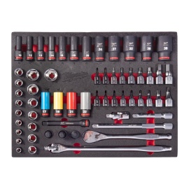 Conjunto para mecánica Milwaukee - ½″ (60uds)