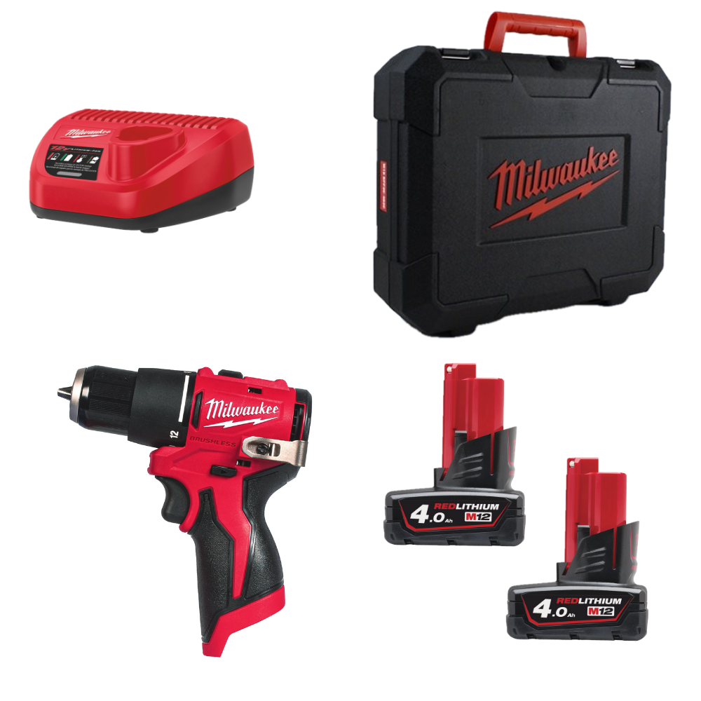 Taladro percutor subcompacto Milwaukee - M12BLPDRC-402C M12™ BRUSHLESS