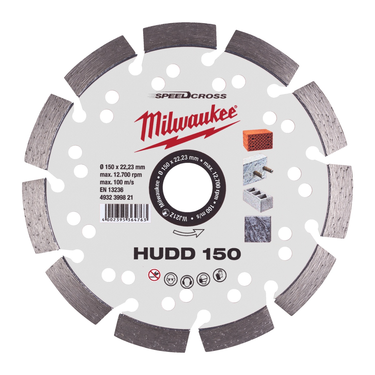 Disco diamante SPEEDCROSS Mat.Duros - HUDD 150mm