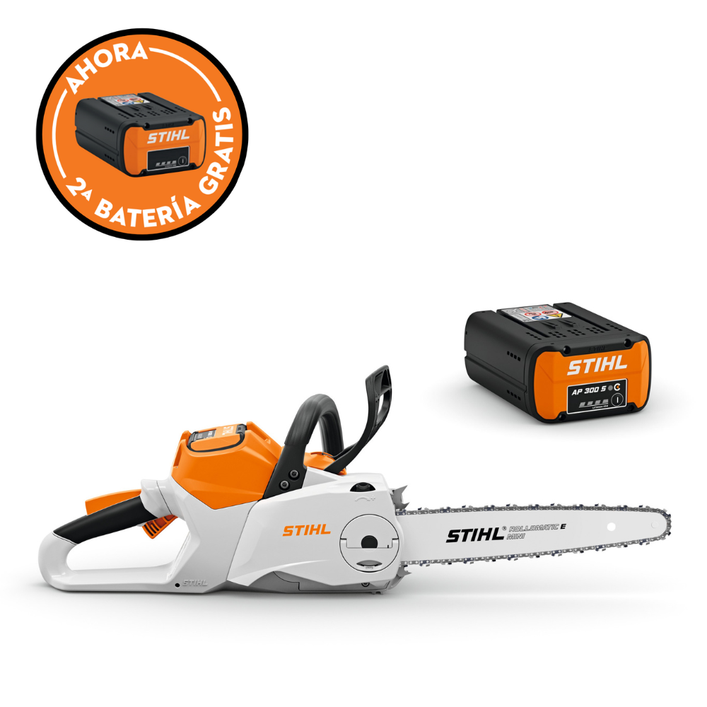 Motosierra de batería STIHL MSA 200 C-B, 30cm/12", 1/4" PM3, 64 eslabones + Batería STIHL AP 300 S + Batería GRATIS