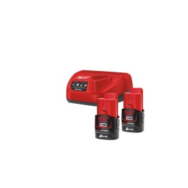 Kit de baterías y cargador Milwaukee - M12 NRG-202, M12 B2 + Cargador, C12 C