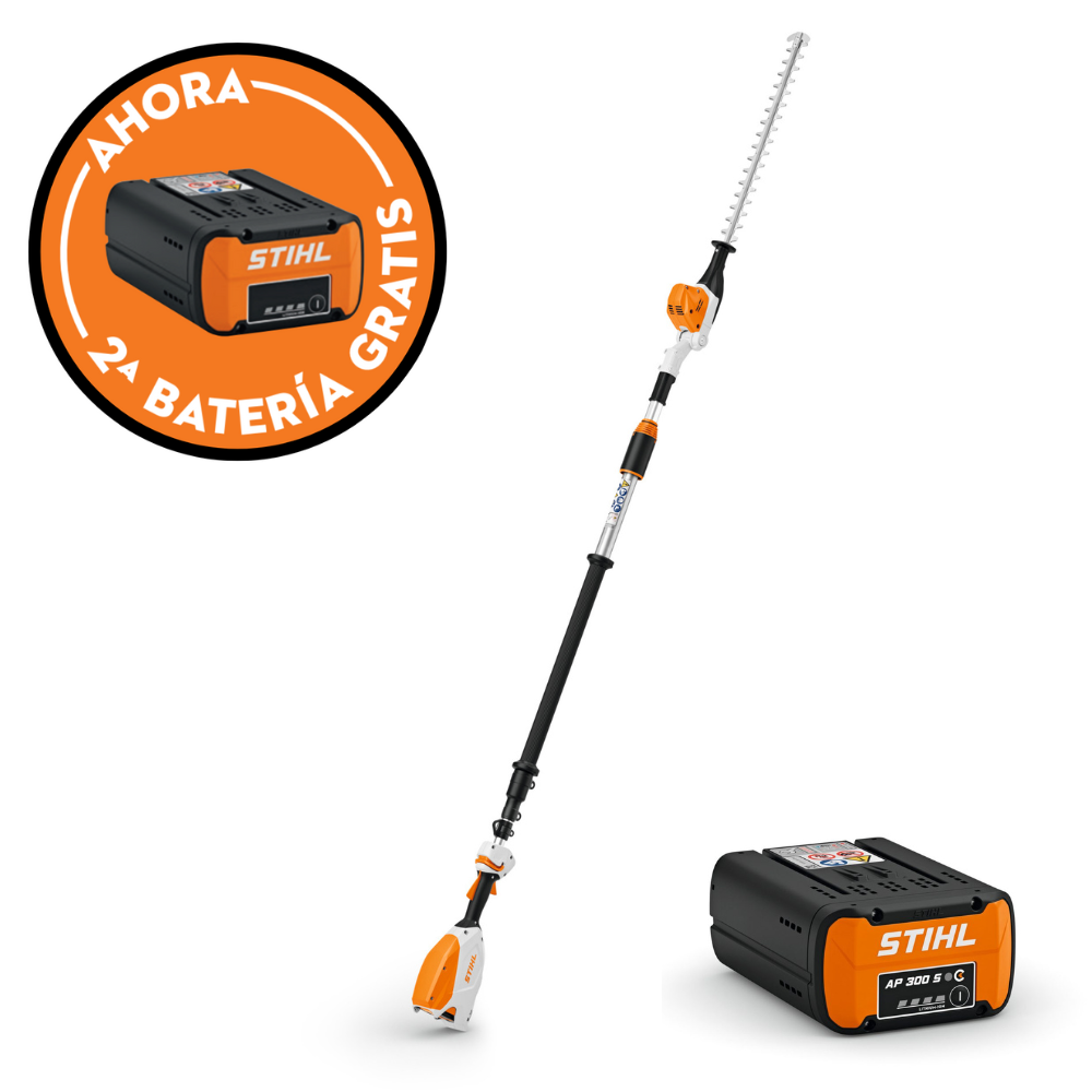 Cortasetos de altura de batería STIHL HLA 86 (115º) + Batería STIHL AP 300 S + Batería GRATIS