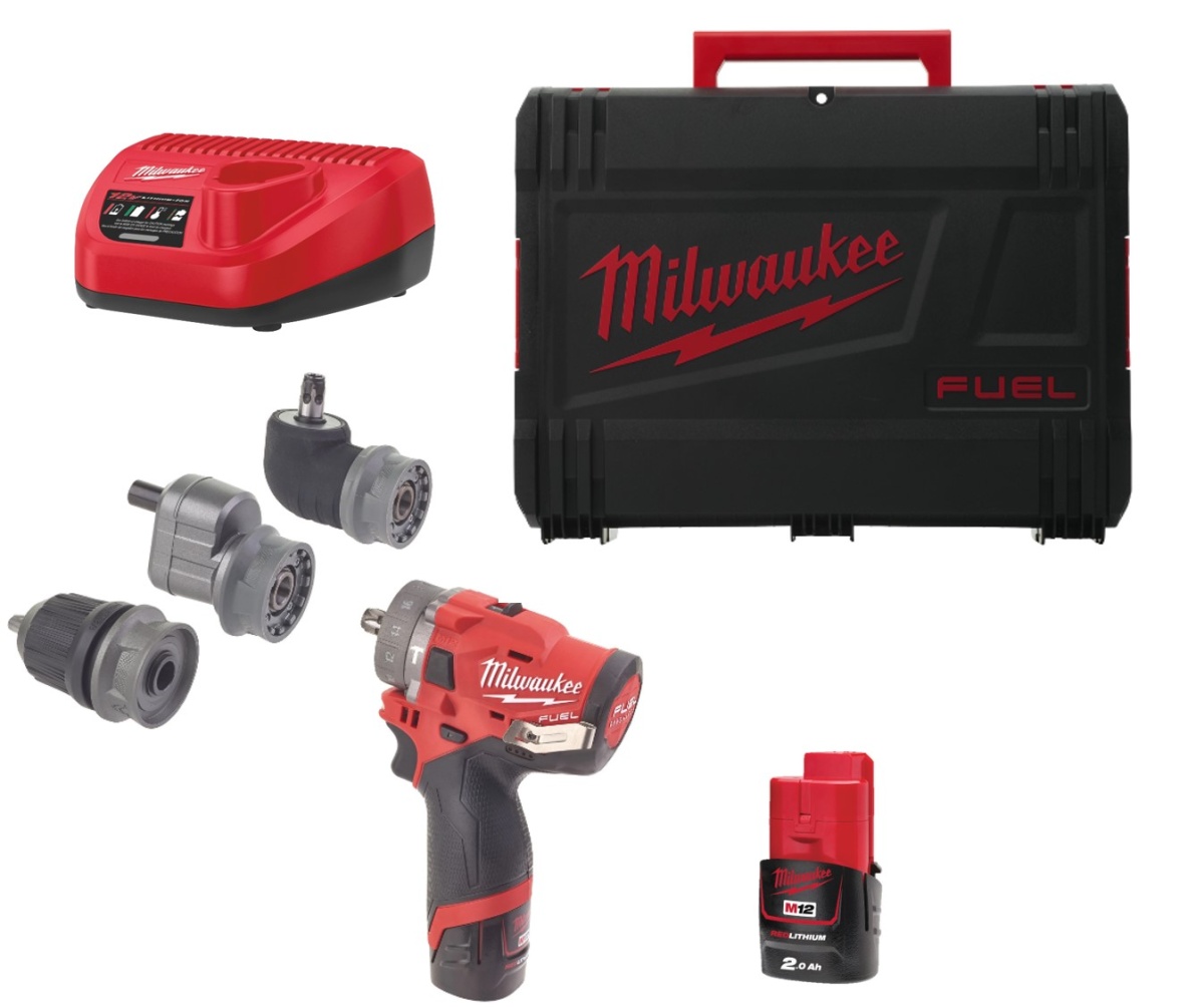 Taladro percutor subcompacto M12FPDXKIT-202X M12 FUEL™ con portabrocas desmontable