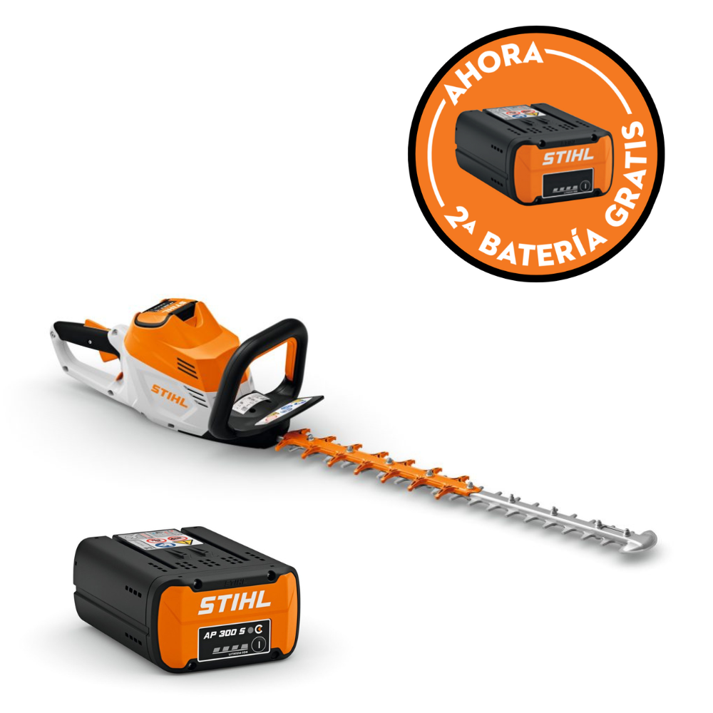 Cortasetos de batería STIHL HSA 100, sin batería ni cargador, 600mm + Batería STIHL AP 300 S + Batería GRATIS
