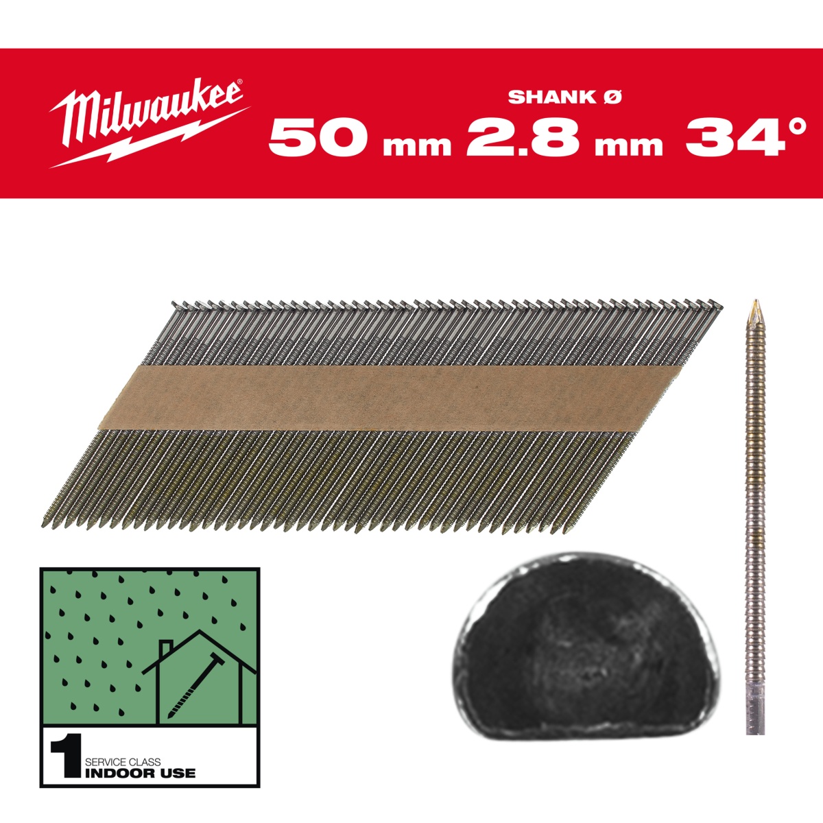 Clavos 34º -D- 7'4x2'9 50mm - 2.200uds