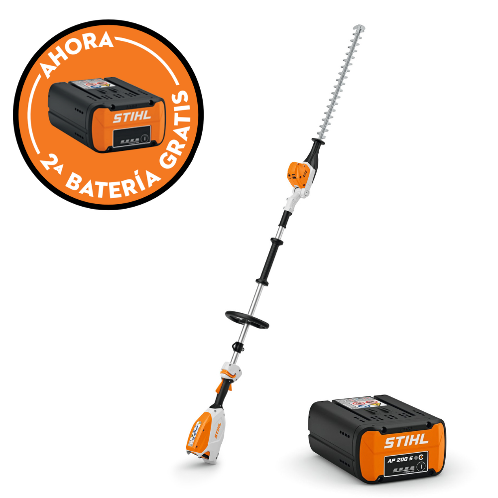 Cortasetos de altura de Batería STIHL - HLA 66 (115º) + Batería STIHL AP 200 S + Batería GRATIS