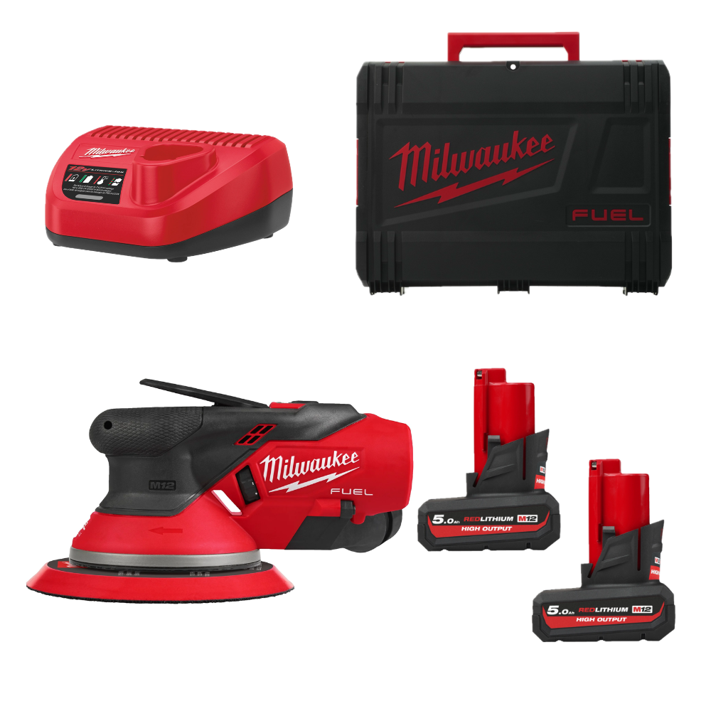 Lijadora de rotorbital - M12FROS5-502X M12 FUEL™ de 150mm y 5mm de órbita