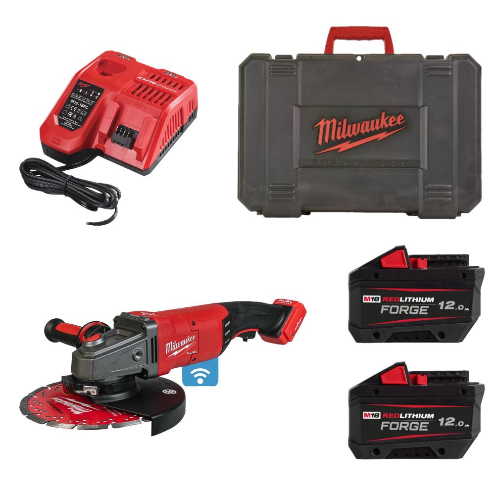 M18ONEFLAG230XPDB-122C Amoladora angular M18 FUEL™ ONE-KEY™, 230mm con RAPIDSTOP™