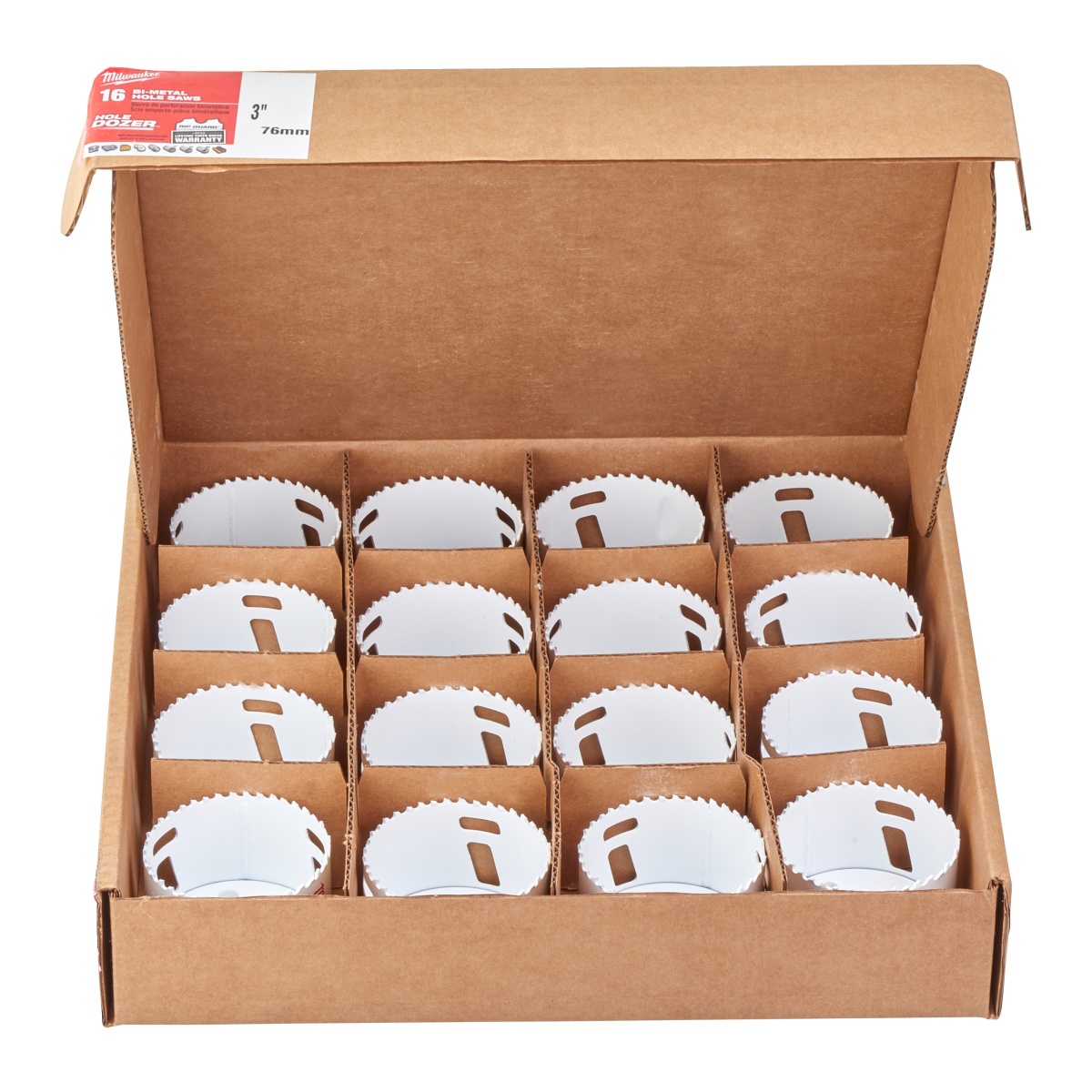 Coronas Milwaukee HOLE DOZER 76mm - (mult.de 16uds)