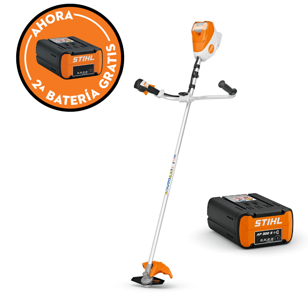 Desbrozadora de batería STIHL FSA 120 PolyCut 18-2 + Batería STIHL AP 300 S + Batería GRATIS
