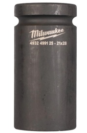 Vaso de impacto 1" largo Milwaukee - 21x28mm Vaso de impacto 1" largo Milwaukee - 21x28mm