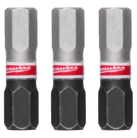 Puntas Shockwave Hex GEN4 Milwaukee - 6x25mm (3uds) Puntas Shockwave Hex GEN4 Milwaukee - 6x25mm (3uds)