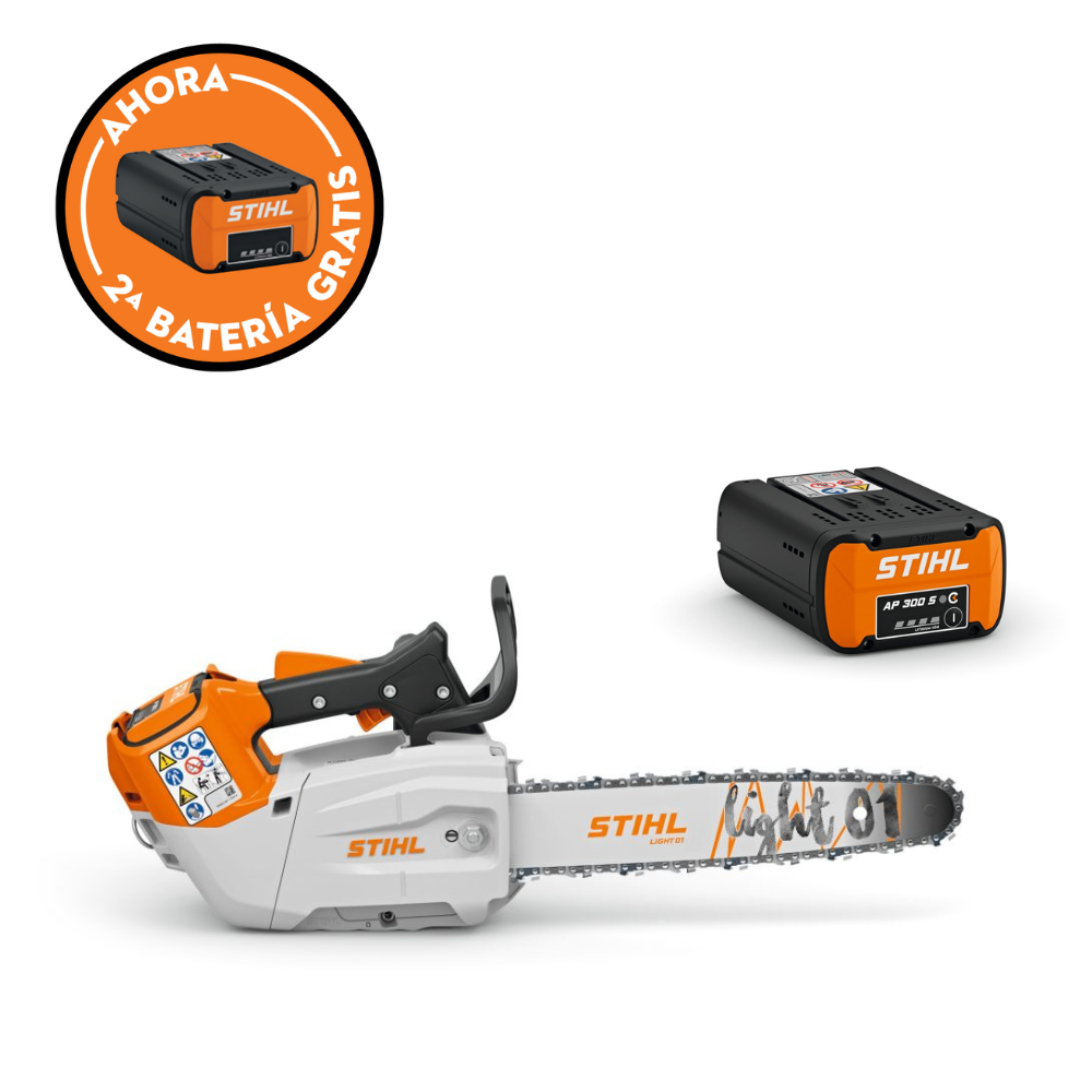 Motosierra de batería STIHL - MSA 190.0 T, 30cm/12", 3/8"P, 61PS3 Pro, 44 eslabones + Batería STIHL AP 300 S + Batería GRATIS