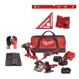 Combo Kit Milwaukee - M18 BLCPP5A-502B + Escuadra Métrica + Nivel Magnético + Estuche 48 piezas + Estuche de brocas + Guantes + Batería M18 B5 Ah M18™ Combo Kit Milwaukee - M18 BLCPP5A-502B + Escuadra Métrica + Nivel Magnético + Estuche 48 piezas + Estuche de brocas + Guantes + Batería M18 B5 Ah M18™