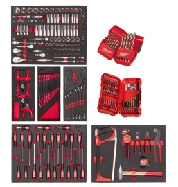 Conjunto MILWAUKEE industria de espumas 244pcs Conjunto MILWAUKEE industria de espumas 244pcs