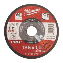 Disco fino de corte para metal PRO+ Milwaukee - SCS 41 / 125x1x22mm