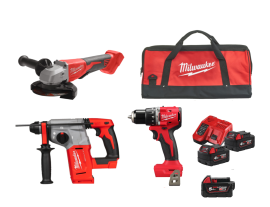 Kit Fontanería Milwaukee - M18 BLPDRC-0, M18 BLH-0, M18 BLSAG115XPD-0, M18 NRG-402, M18 B4 (2uds)+B5, con Bolsa L Kit Fontanería Milwaukee - M18 BLPDRC-0, M18 BLH-0, M18 BLSAG115XPD-0, M18 NRG-402, M18 B4 (2uds)+B5, con Bolsa L