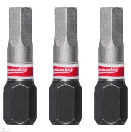 Puntas Shockwave Hex GEN4 Milwaukee - 5x25mm (3uds) Puntas Shockwave Hex GEN4 Milwaukee - 5x25mm (3uds)