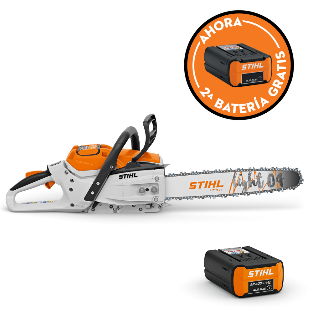 Motosierra de batería STIHL MSA 300 C-O, 40cm/16", .325" RM, 67 eslabones + Batería STIHL AP 500 S + Batería GRATIS