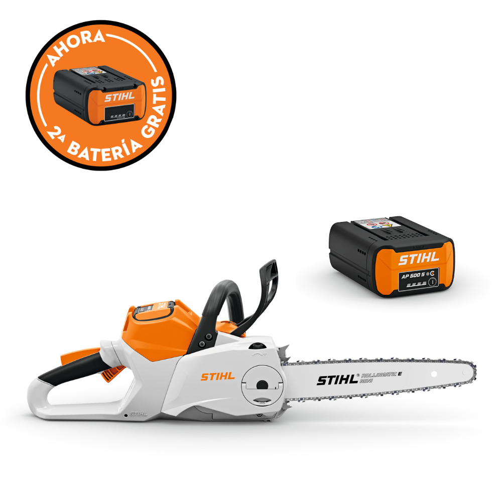 Motosierra de batería STIHL MSA 200 C-B, 30cm/12", 1/4" PM3, 64 eslabones + Batería STIHL AP 500 S + Batería GRATIS