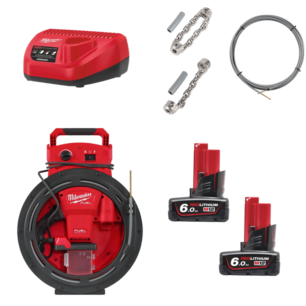 Desatascadora de eje flexible Milwaukee - M12HSFSM-602 M12™, 6mm