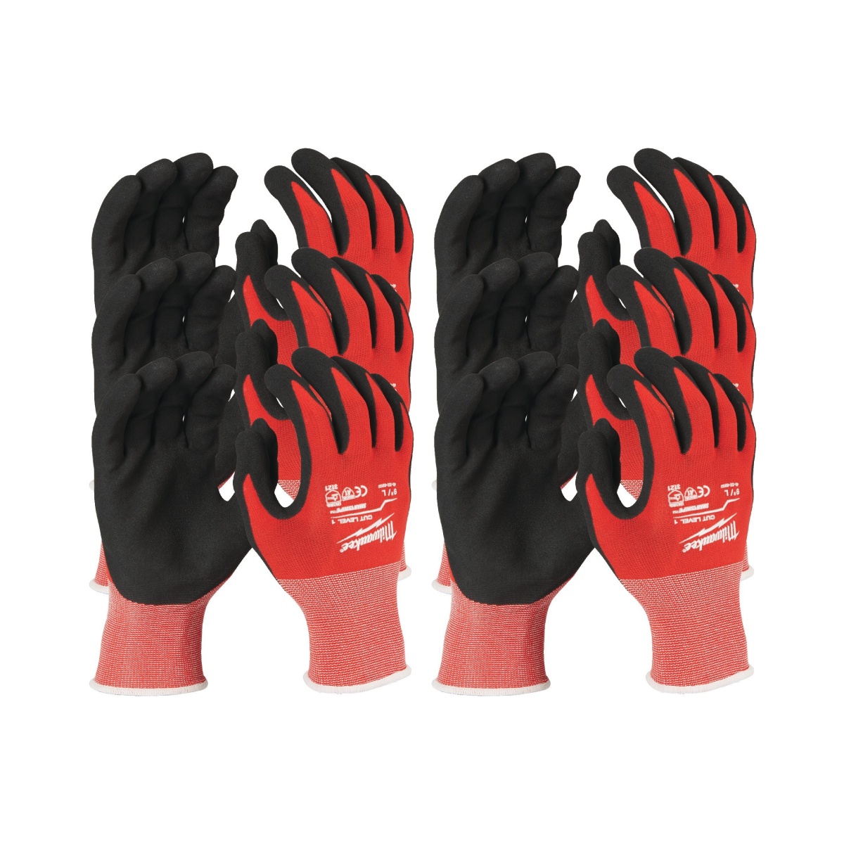 Guantes anticorte nitrilo nivel A - L / 9 - Pack de 12 pares