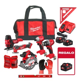 Combo Kit Milwaukee - M18 BLCPP5A-502B + Escuadra Métrica + Nivel Magnético + Estuche 48 piezas + Estuche de brocas + Guantes + Batería M18 B5 Ah M18™ Combo Kit Milwaukee - M18 BLCPP5A-502B + Escuadra Métrica + Nivel Magnético + Estuche 48 piezas + Estuche de brocas + Guantes + Batería M18 B5 Ah M18™