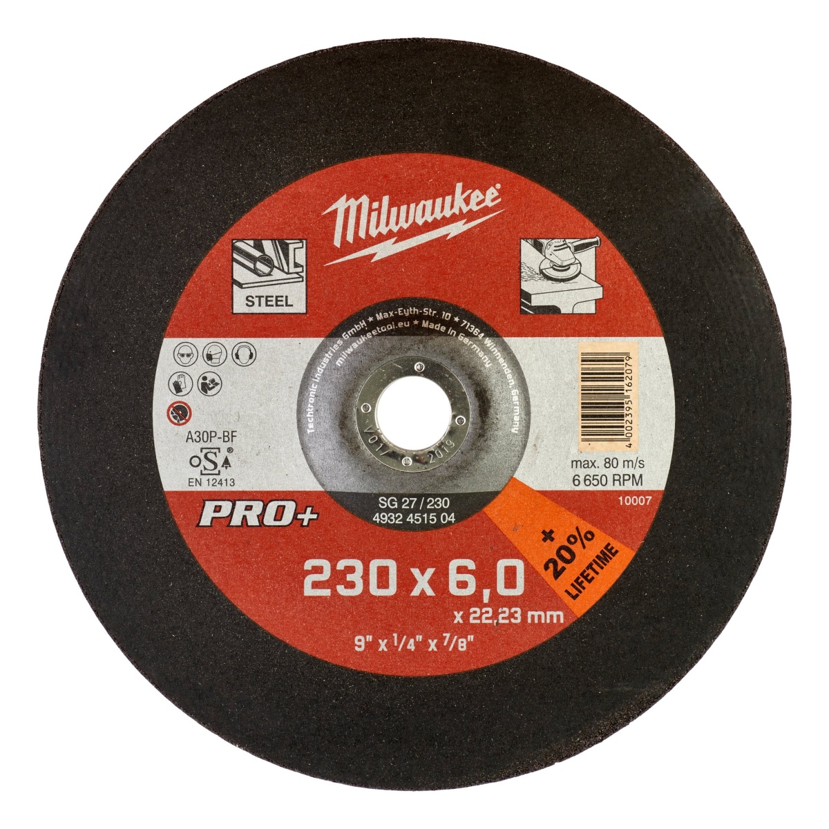 Disco PRO+ desbaste metal SG 27 / 230mm