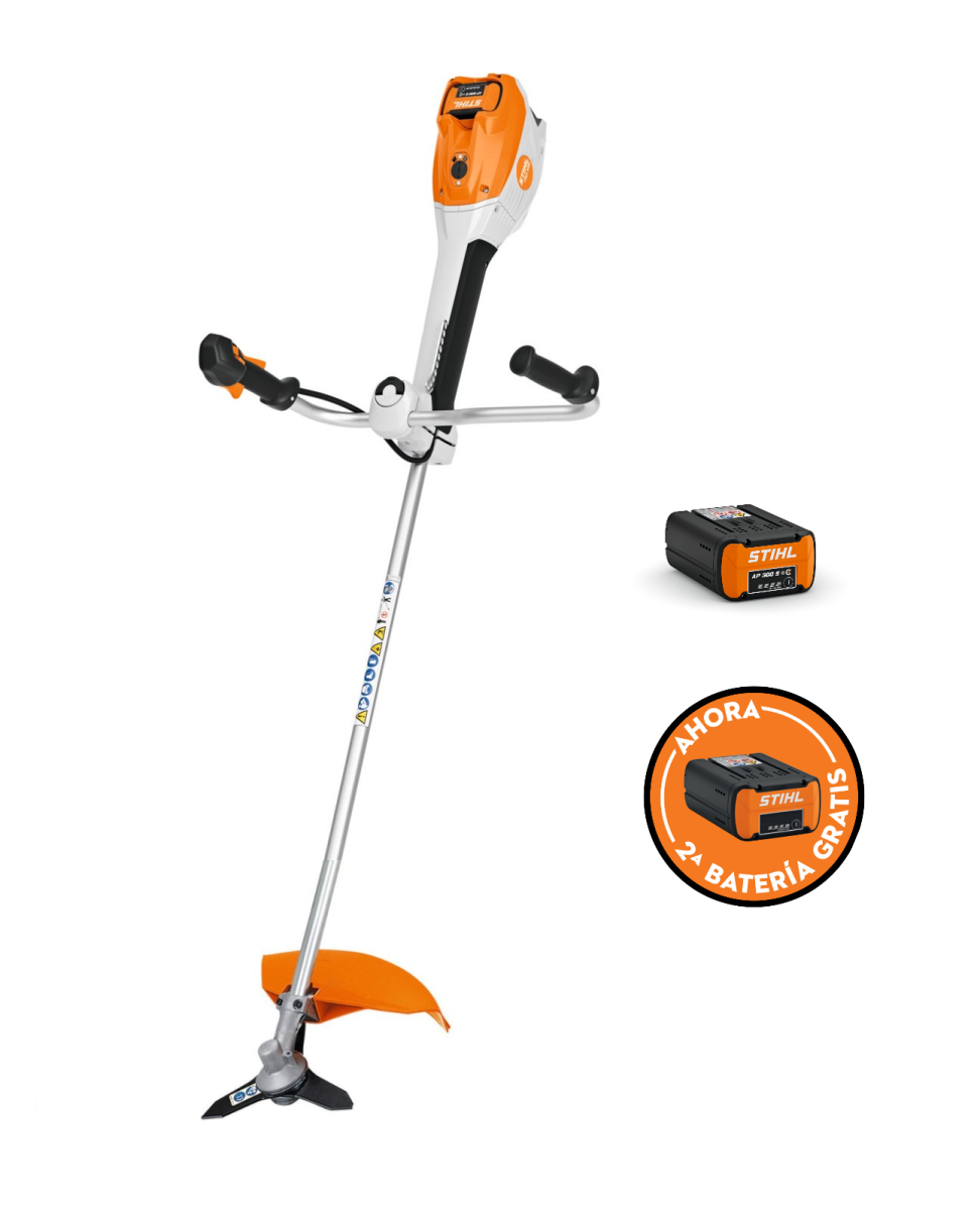 Desbrozadora de batería STIHL FSA 400, BrushCut 300-3 + Arnés Advance Plus + Batería STIHL AP 300 S + Batería GRATIS
