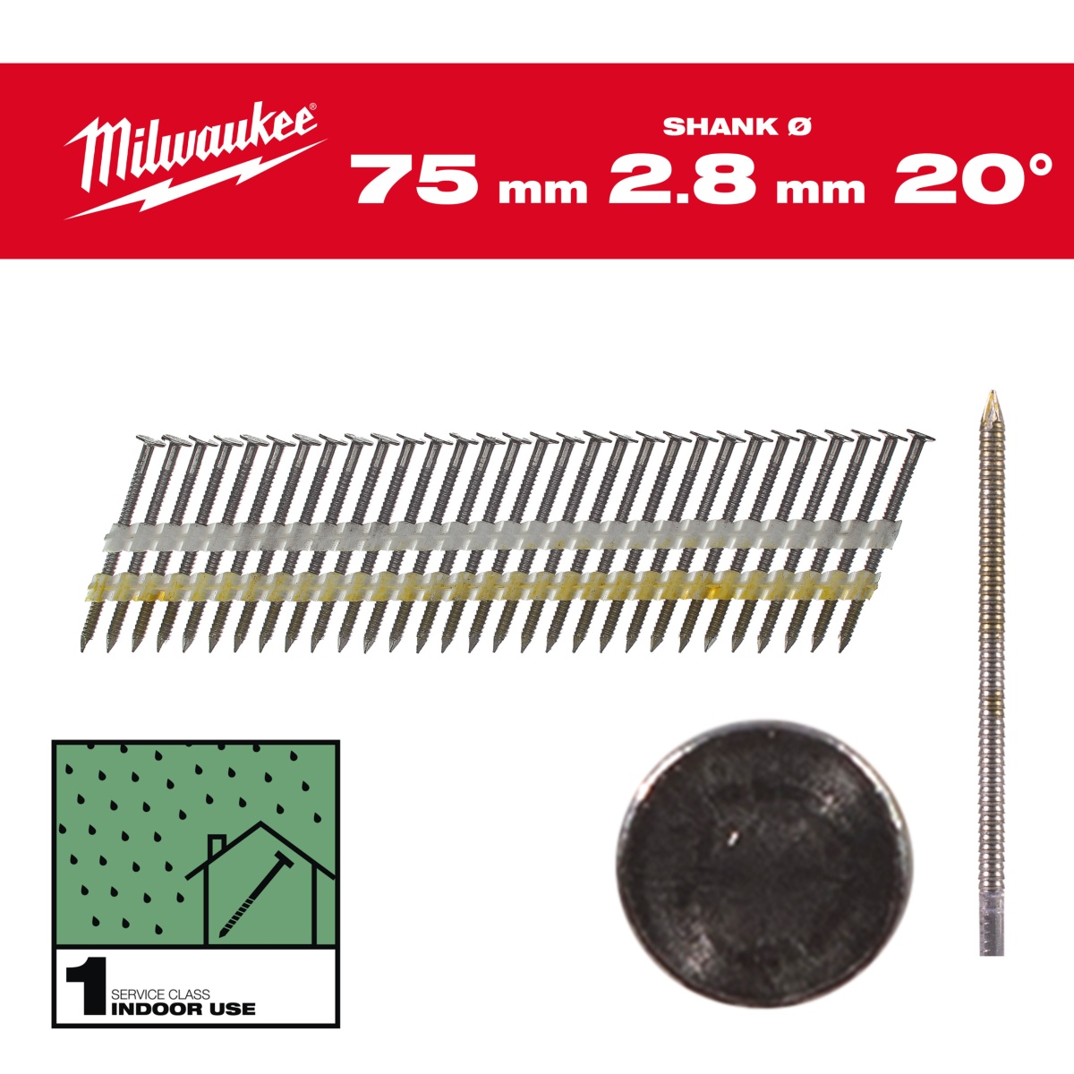 Clavos 20º -O- 7'4x2'8 75mm - 2'000uds