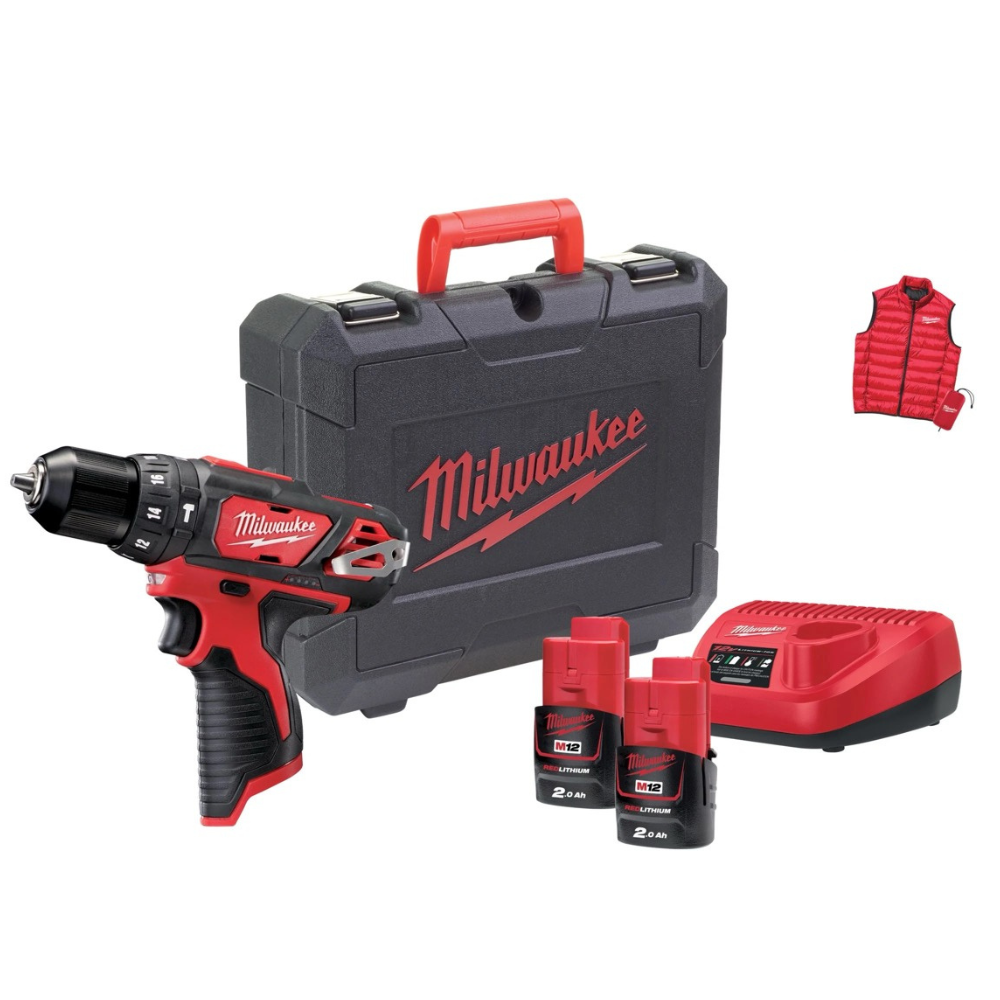 Taladro percutor subcompacto M12BPD-202C M12™ + Chaleco