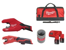 Cortadoras de tubo de INOX Milwaukee - M12 PCSS-0, M12 PCSS54 + Kit energía M12 NRG-202 + Bolsa L + Regalo Escariadores interior, exterior 10-54mm Cortadoras de tubo de INOX Milwaukee - M12 PCSS-0, M12 PCSS54 + Kit energía M12 NRG-202 + Bolsa L + Regalo Escariadores interior, exterior 10-54mm