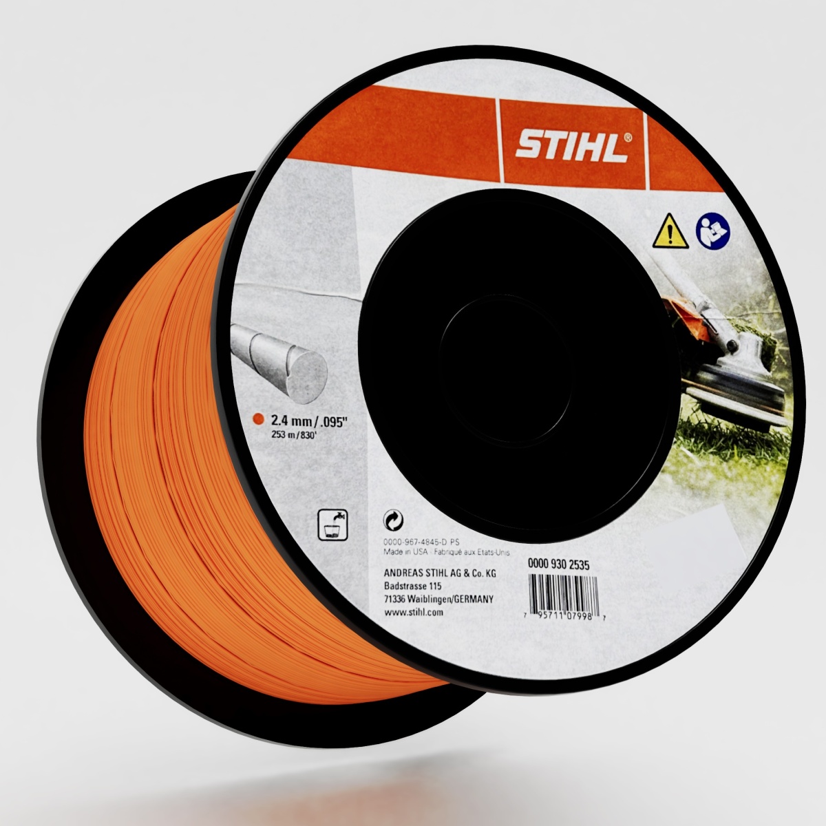 Hilo corte STIHL - redondo silencioso Ø 2.4 mm x 253.0