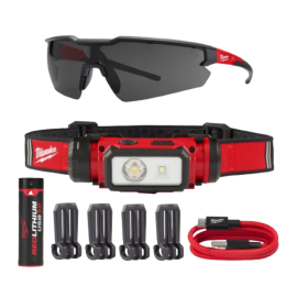 L4HL2-301 Linterna frontal REDLITHIUM™ USB TRUEVIEW™+Gafas de seguridad básicas ahumadas