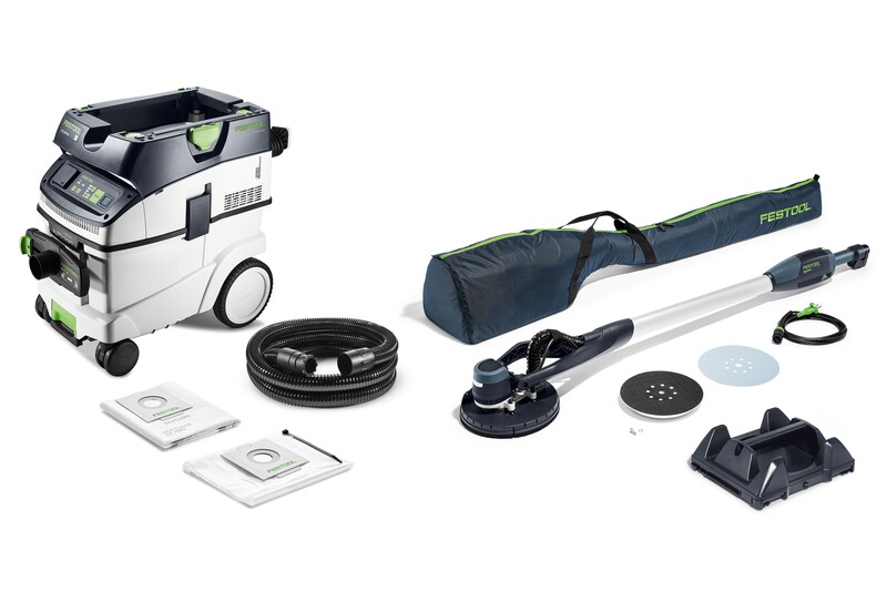 Set de lijadora de pared y aspirador PLANEX LHS-E 225/CTL 36-Set