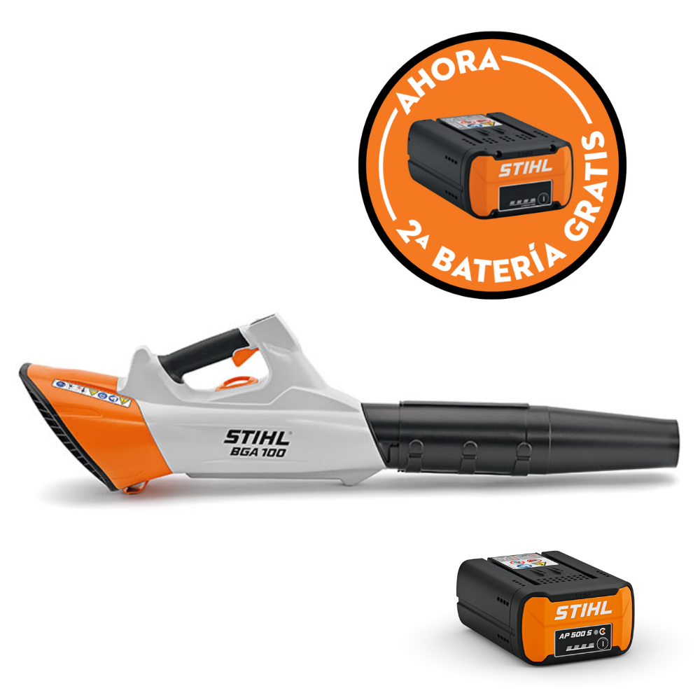 Soplador de batería BGA 100 sin batería ni cargador + Batería STIHL AP 500 S + Batería GRATIS